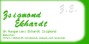zsigmond ekhardt business card
